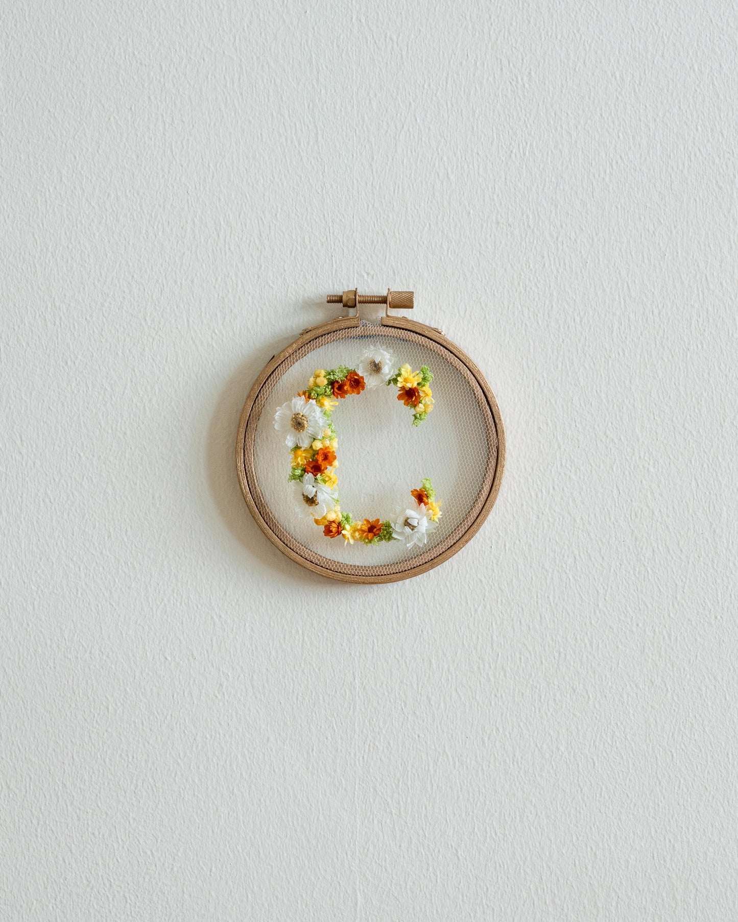 Golden Hour Monogram Hoop