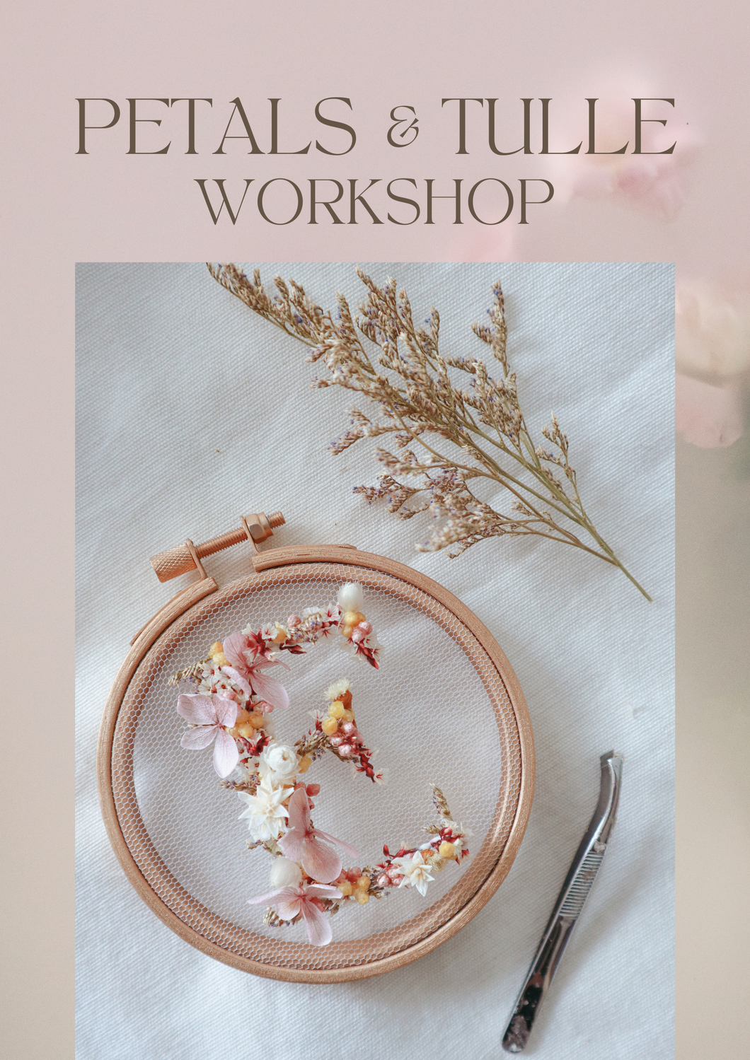 Petals & Tulle: Create Birthday Month Floral Hoops