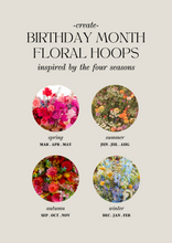 Load image into Gallery viewer, Petals &amp; Tulle: Create Birthday Month Floral Hoops
