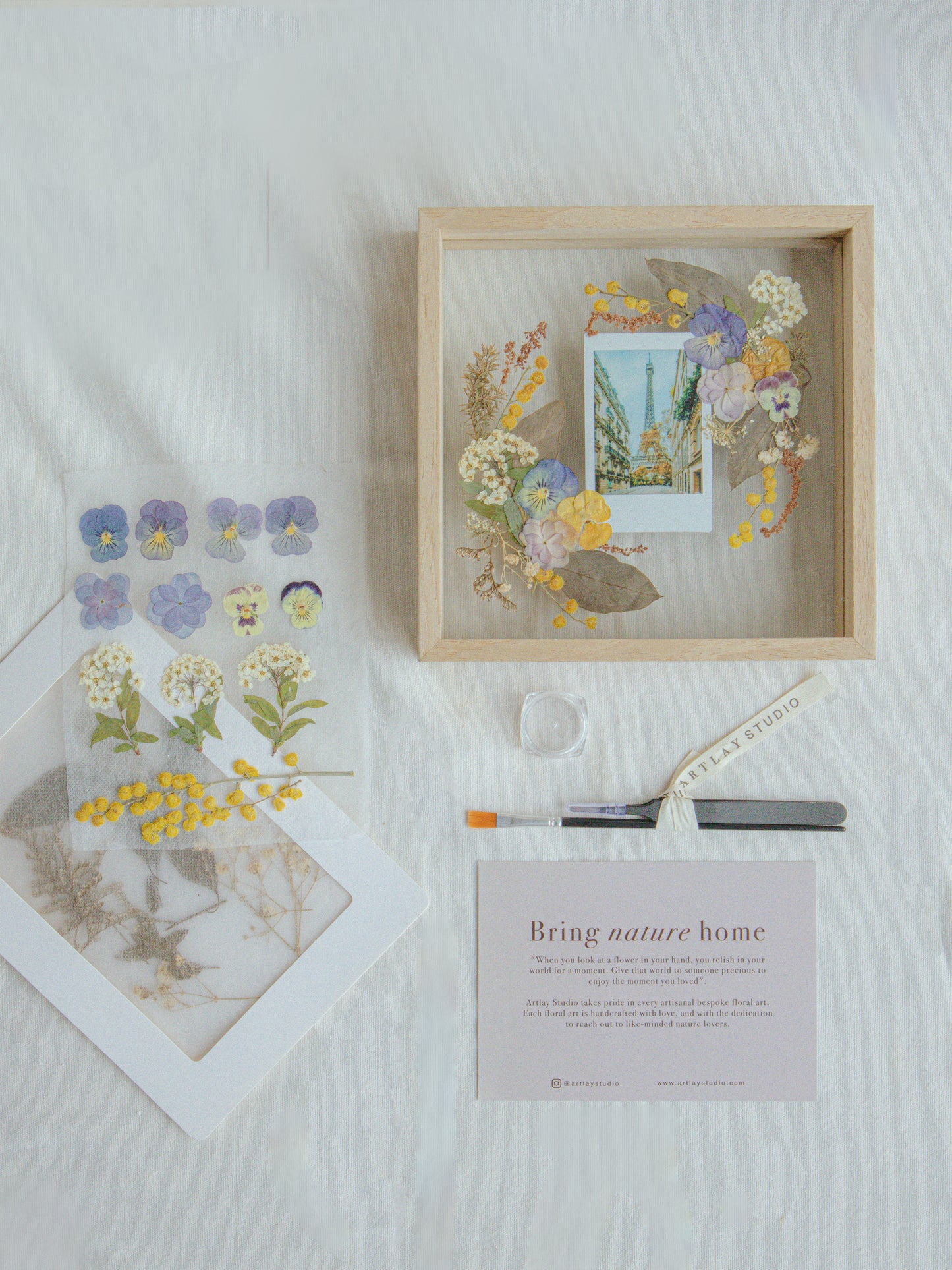 DIY Pressed Floral Memory Frame Kit