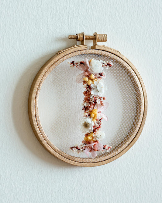 Desert Sunset Monogram Hoop